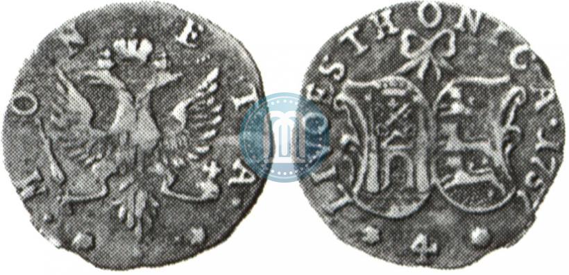 Фото 4 копейки 1757 года  "Ливонез"