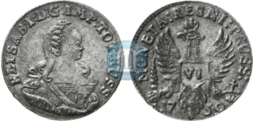 Picture 6 groszy 1759 year  