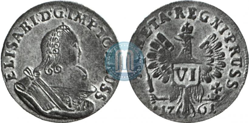 Picture 6 groszy 1761 year  
