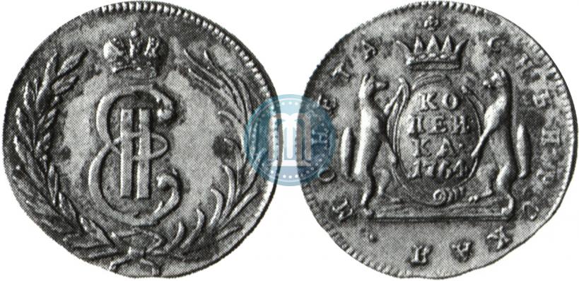Picture 1 kopeck 1764 year  