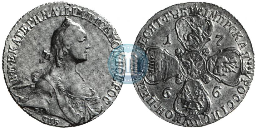 Picture 10 roubles 1766 year СПБ 