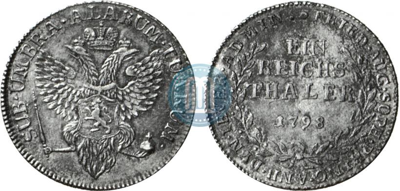 Фото Ein reichsthaler 1798 года  "Княжество Йевер"