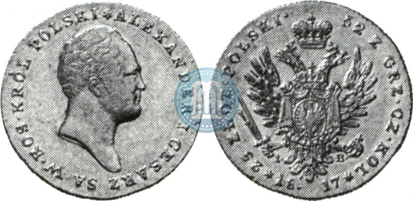 Picture 25 złotych 1817 year IB 