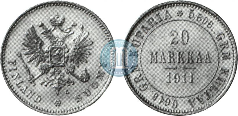 Picture 20 markkaa 1911 year L 