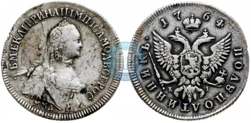 Фото Полуполтинник 1764 года ММД-EI-Т.I. 