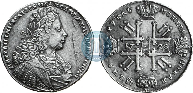 Фото 1 рубль 1728 года  "Тип 1728"