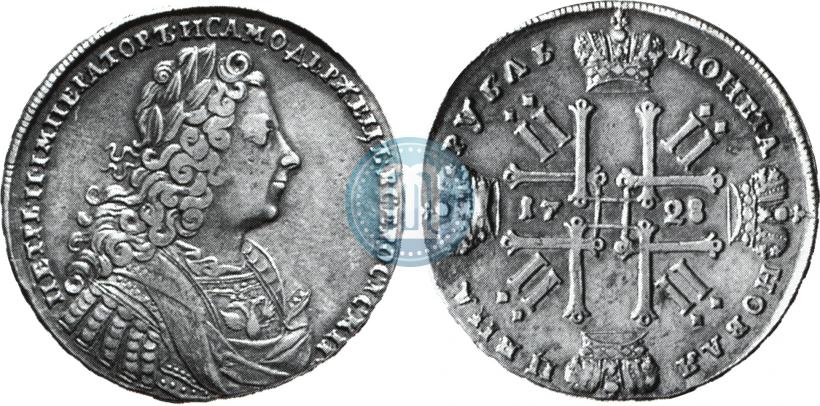 Picture 1 rouble 1728 year  "Type of 1728"