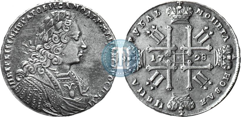 Фото 1 рубль 1728 года  "Тип 1728"