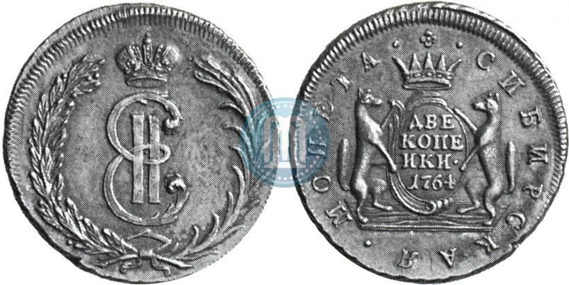Picture 2 kopecks 1764 year  