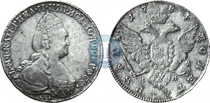 Фото 1 рубль 1784 года СПБ-ММ 