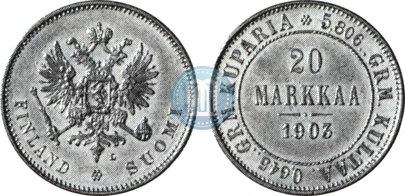 Picture 20 markkaa 1903 year L 
