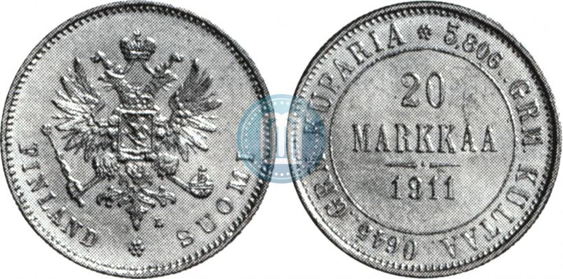 Picture 20 markkaa 1911 year L 