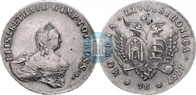 Picture 96 kopecks 1757 year  "For Livonia"