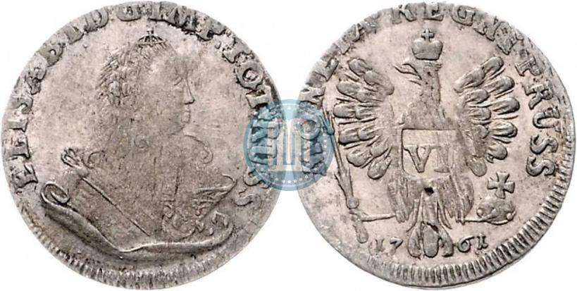 Picture 6 groszy 1761 year  