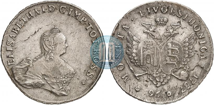 Picture 96 kopecks 1757 year  "For Livonia"