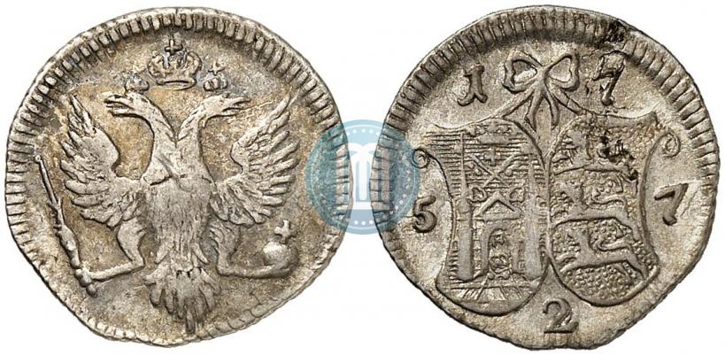 Picture 2 kopecks 1757 year  "For Livonia"
