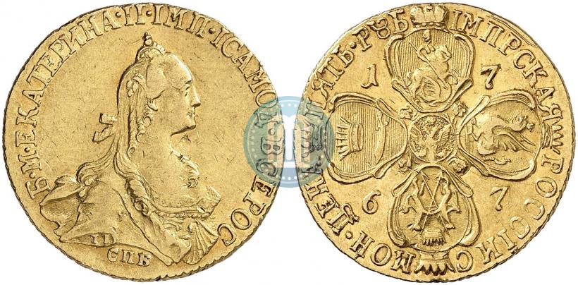 Picture 5 roubles 1767 year СПБ 