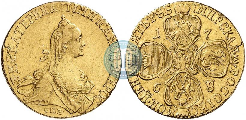Picture 5 roubles 1768 year СПБ 