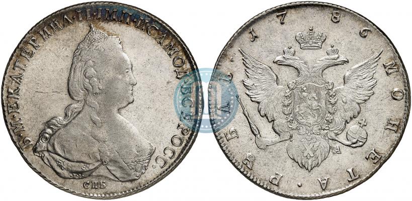 Picture 1 rouble 1786 year СПБ-ЯА 