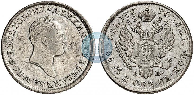 Picture 1 złoty 1824 year IB 