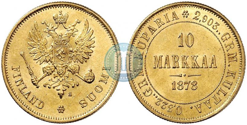 Picture 10 markkaa 1878 year S 