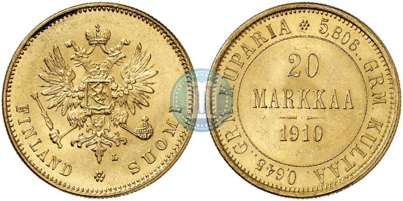 Picture 20 markkaa 1910 year L 