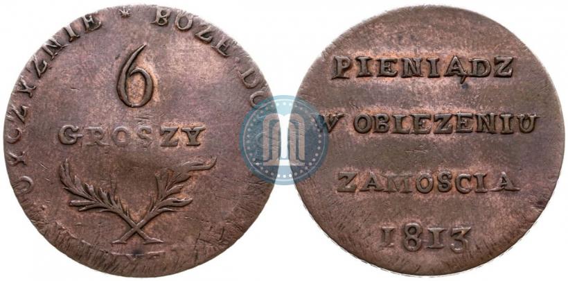 Picture 6 groszy 1813 year  
