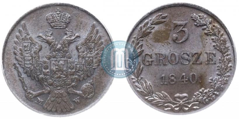 Picture 3 grosze 1840 year MW 