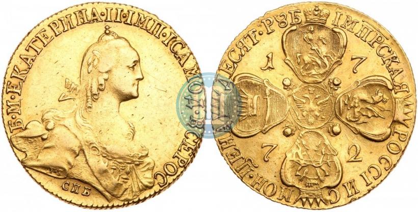 Picture 10 roubles 1772 year СПБ 