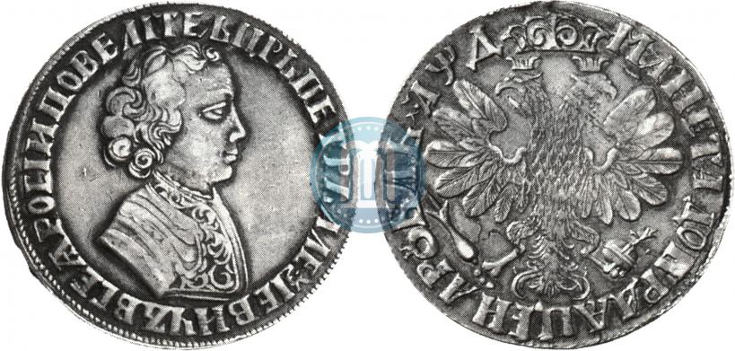 Picture 1 rouble 1704 year  