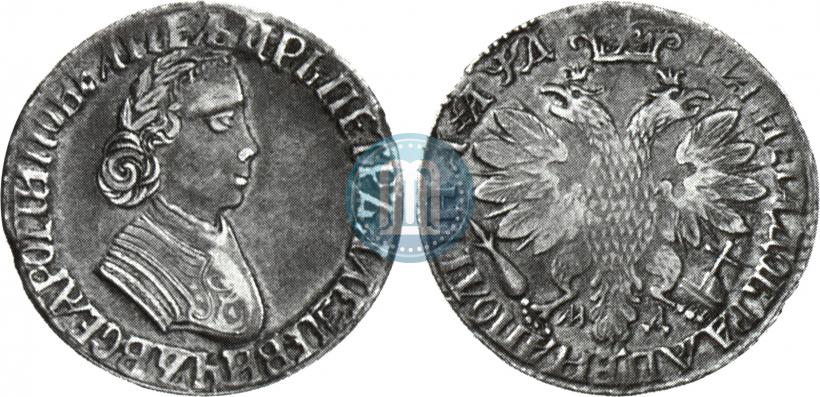Фото Полтина 1704 года МД "Портрет работы Ф. Алексеева"