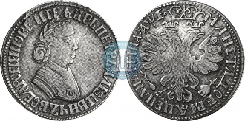 Фото Полтина 1705 года  "Портрет работы Ф. Алексеева"
