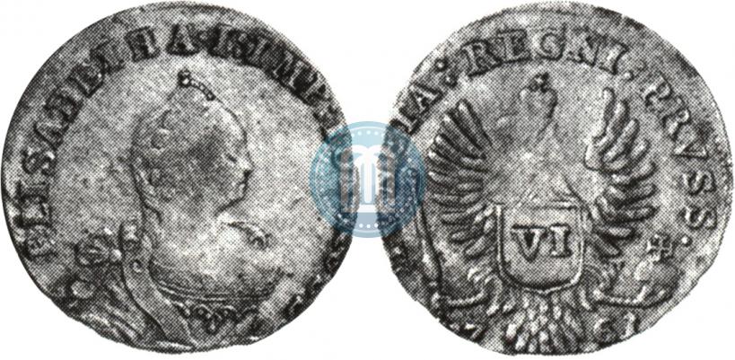 Picture 6 groszy 1761 year  