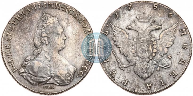 Picture 1 rouble 1786 year СПБ-ЯА 