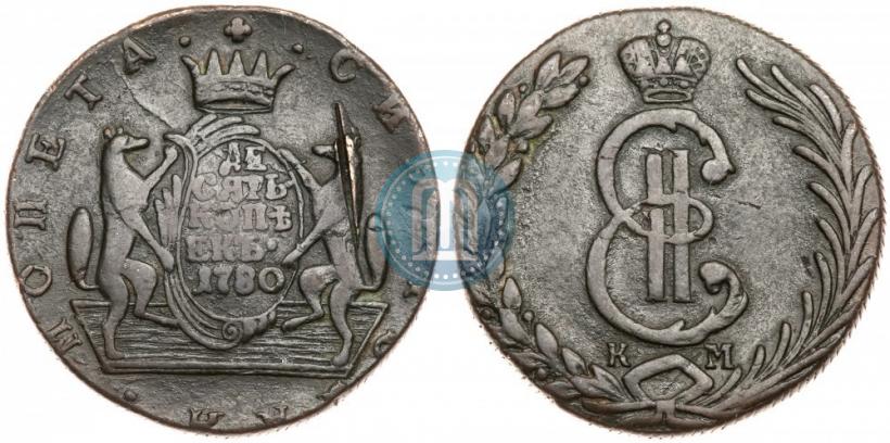 Picture 10 kopecks 1780 year КМ 