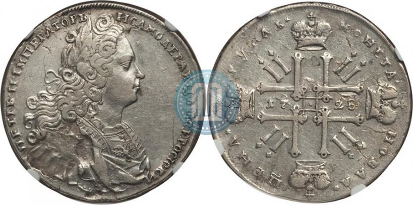Фото 1 рубль 1728 года  "Тип 1727"