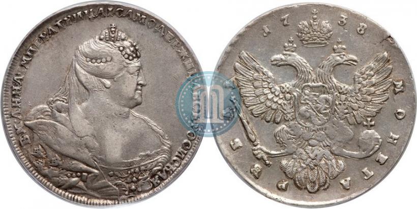 Picture 1 rouble 1738 year  "Moscow type"