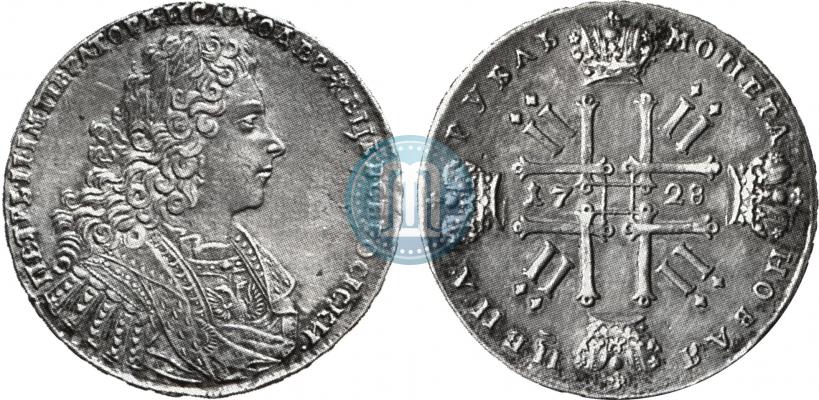 Picture 1 rouble 1728 year  "Type of 1728"
