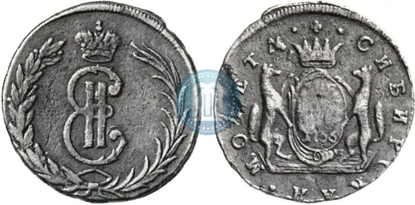 Picture 2 kopecks 1766 year  