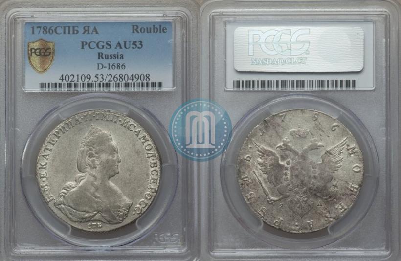 Picture 1 rouble 1786 year СПБ-ЯА 