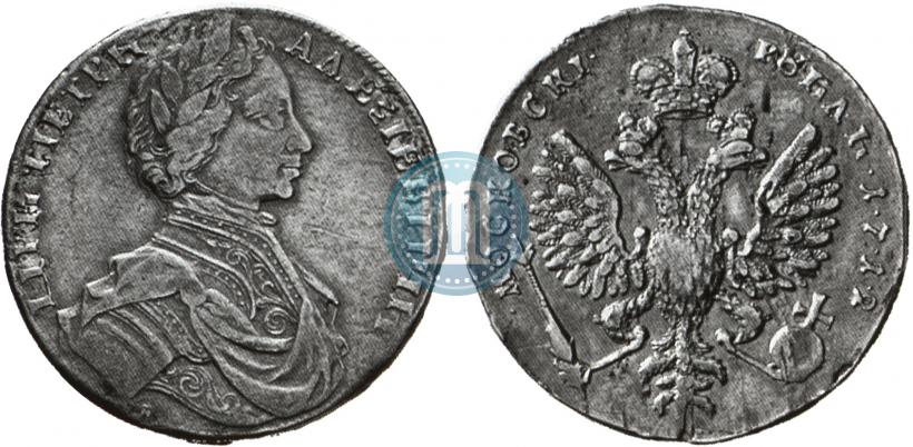 Picture 1 rouble 1712 year  "Portrait by S. Gouin"