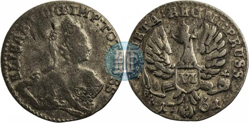 Picture 6 groszy 1761 year  