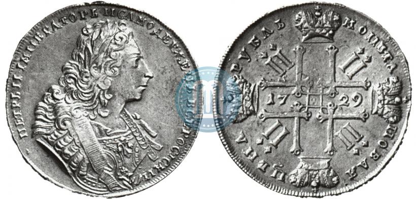 Фото 1 рубль 1729 года  "Тип 1729"