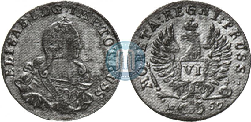 Picture 6 groszy 1759 year  