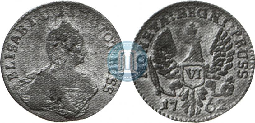 Фото 6 грошей 1762 года  
