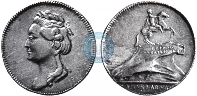 Picture Token Coin 1782 year  "Monument to Peter the Great in Saint-Petersburg"