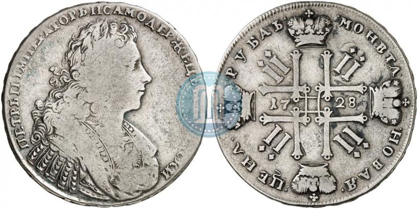 Фото 1 рубль 1728 года  "Тип 1728"