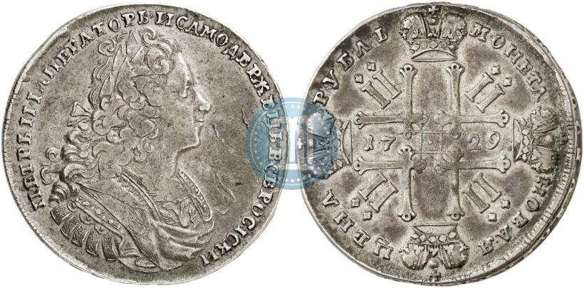 Picture 1 rouble 1729 year  "Type of 1727"