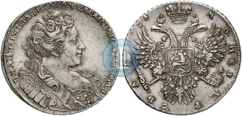 Picture 1 rouble 1731 year  