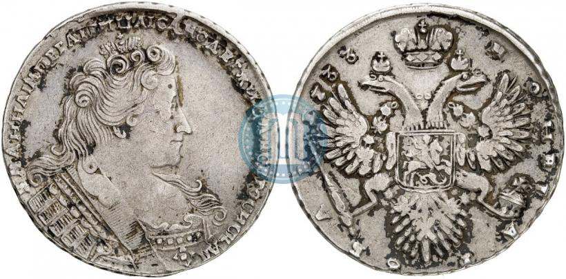 Фото 1 рубль 1733 года  